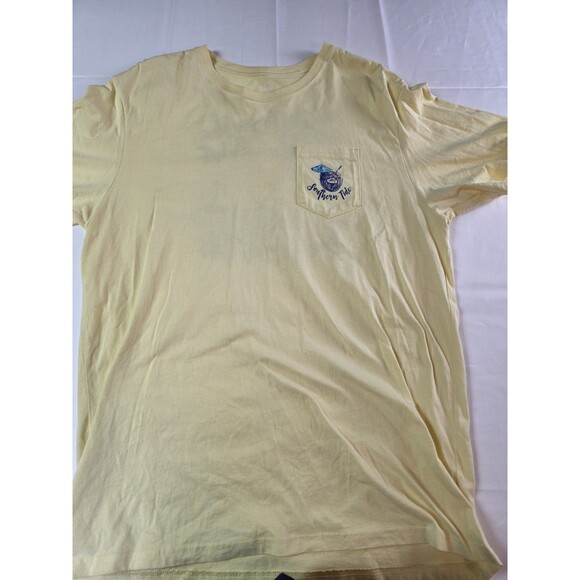 Southern Tide Unisex Adult Size Large Yellow Short Sleeve Shirt - Picture 1 of 7